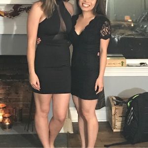 Black Lace low cut Tobi dress